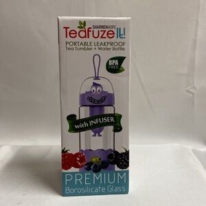Teafuze It! Premium Tea Infuser Tumbler and Glass Bottle Pink NEW